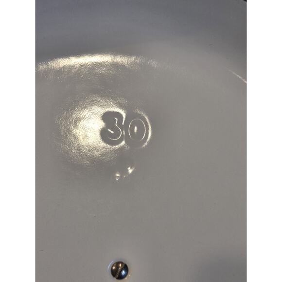 Le Creuset 12" diameter #30 LID ONLY Off White EUC Black Knob Made In France - Picture 5 of 8